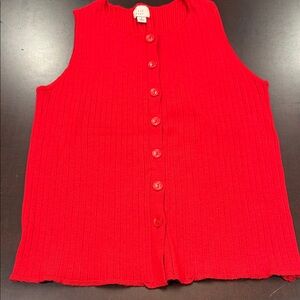 A New Day Bold Red Ribbed Top